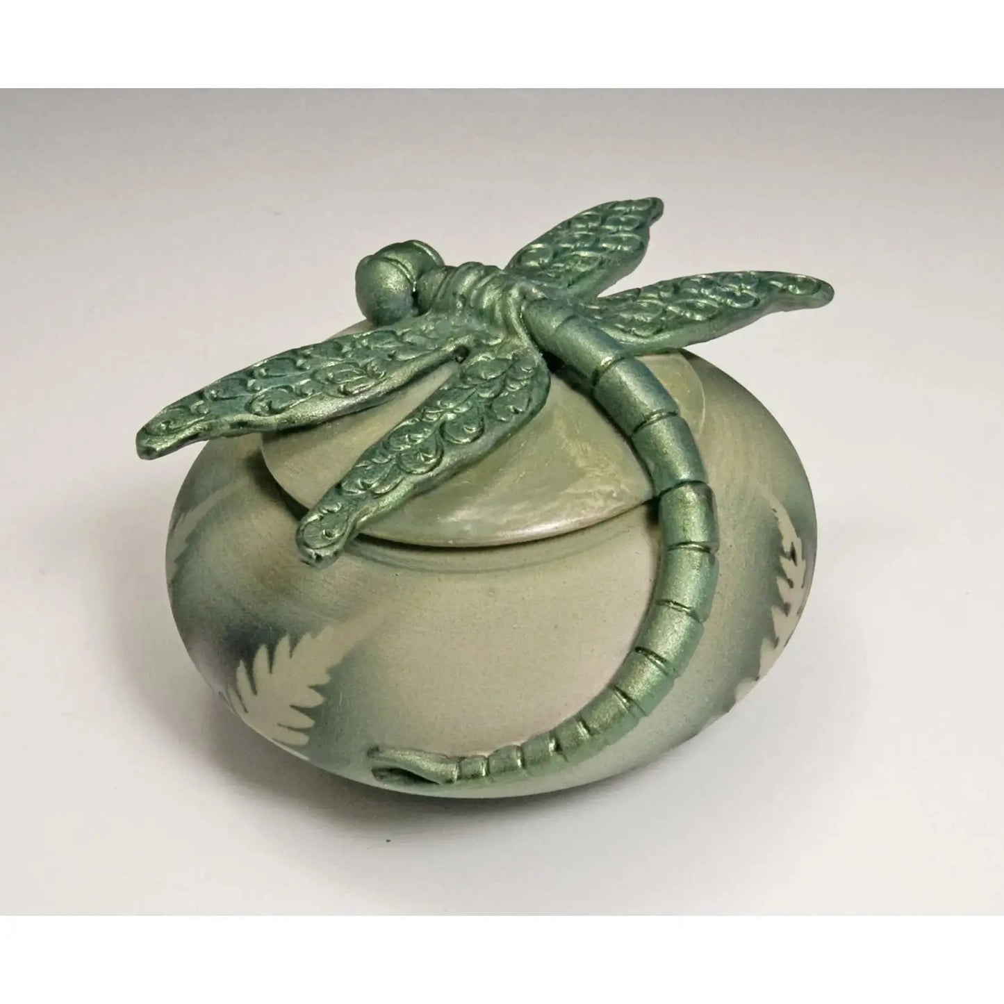 Bonnie Belt Ceramics Hand-Thrown Hand-Built Stoneware Dragonfly Jar Artistic Artisan Designer Pottery Jars