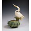 Heron Bowl with Ferns by Bonnie Belt Ceramics Hand-Thrown Hand-Built Stoneware Artistic Artisan Designer Pottery Vases