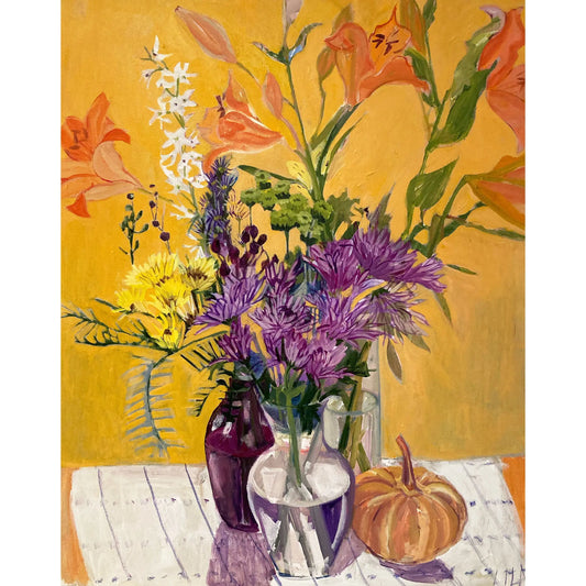 Autumn with Pumpkin Painting and Archival Giclee Prints