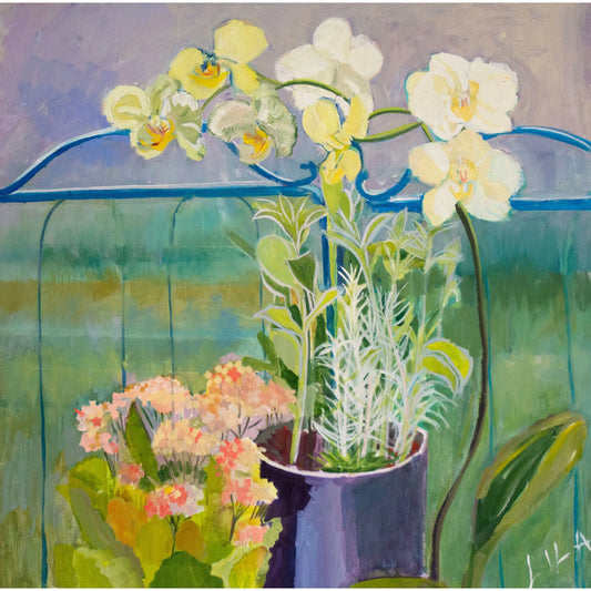 Orchid and Kalenchoe painting and prints