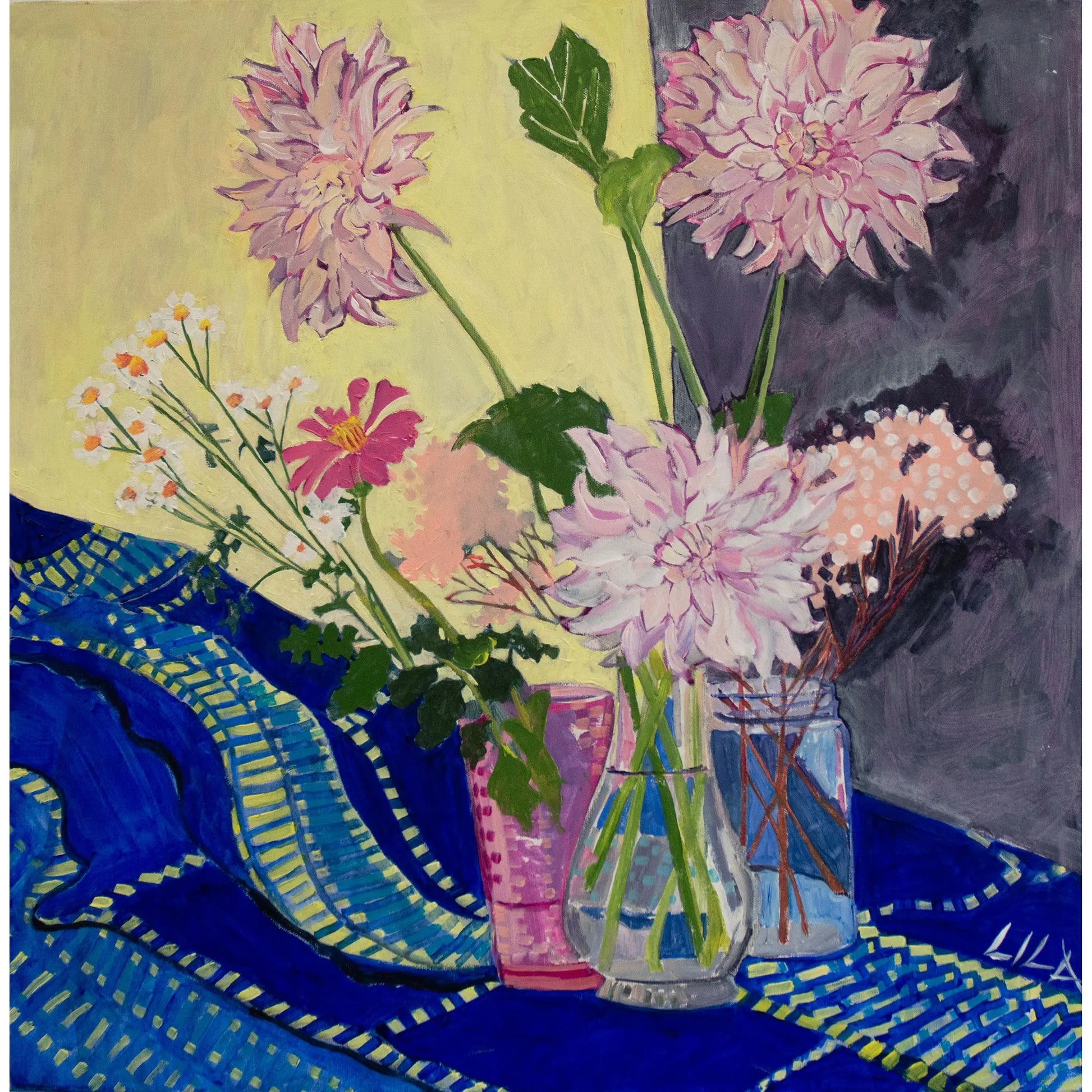 Elizabeth's Table Cloth #2 Painting and Archival Giclee Prints