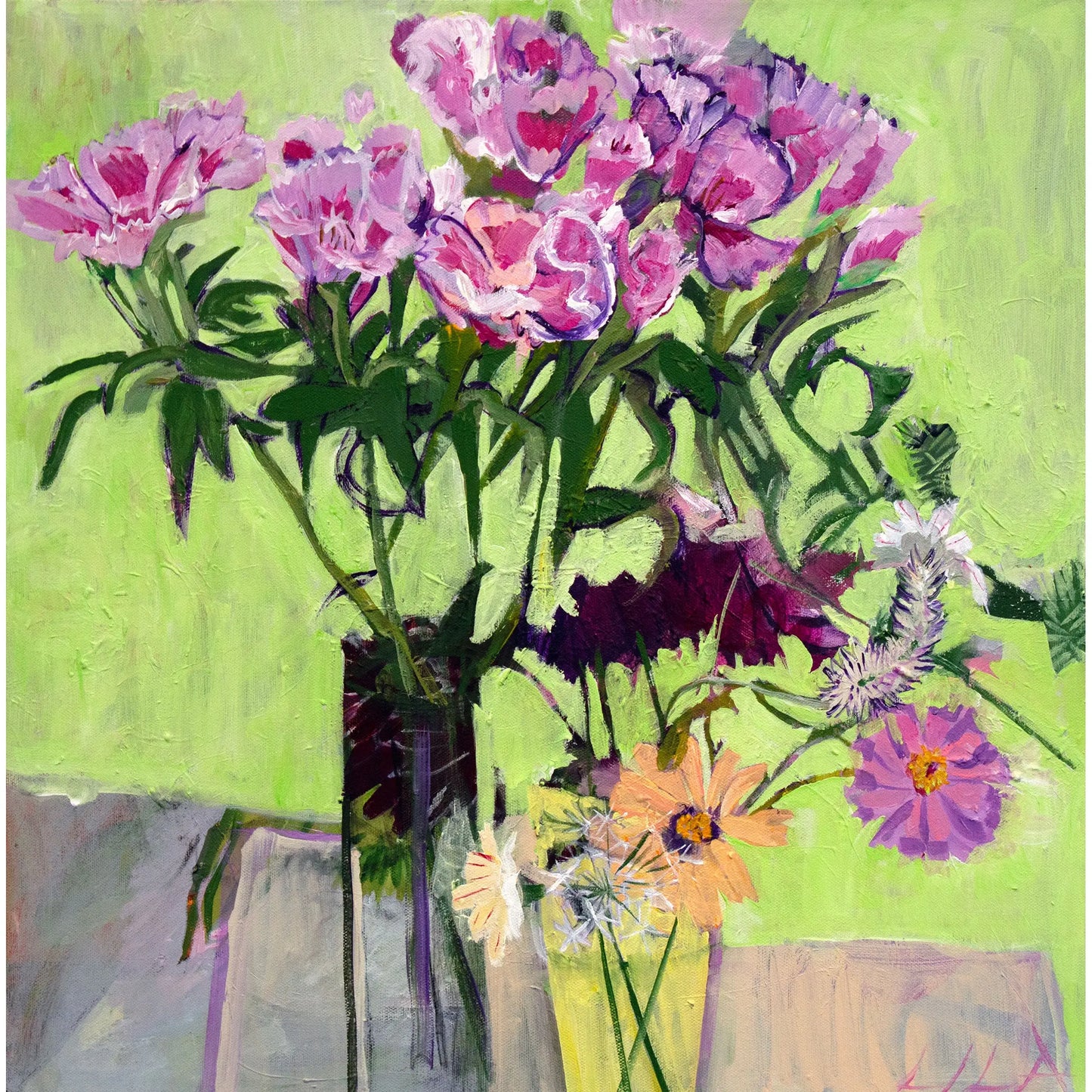 Green Painting and Archival Giclee Prints