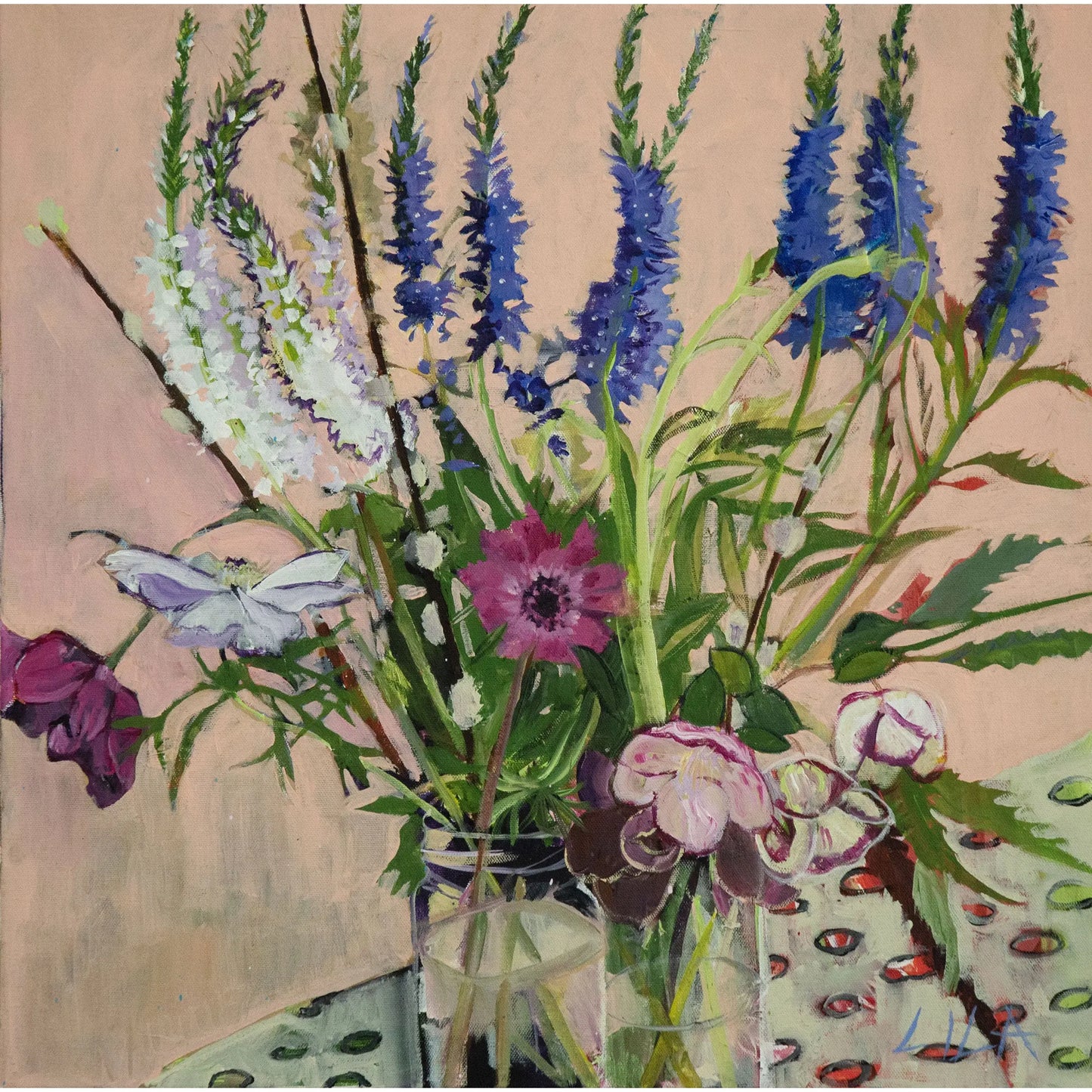 Spring Poppies Anemones Varonica Painting and Archival Giclee Prints