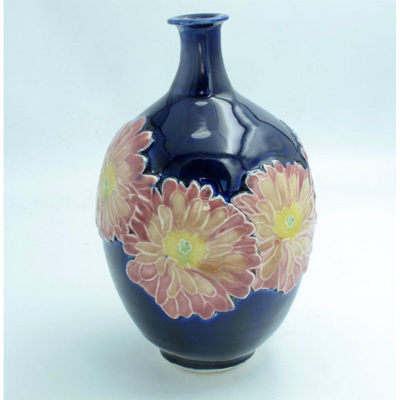 Dorothy Bassett of White Dog Porcelain Nine-inch Chrysanthemum Vase Artistic Artisan Designer Functional Pottery