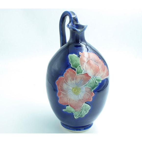 Dorothy Bassett of White Dog Porcelain Ten-inch Rose Amphora Artistic Artisan Designer Functional Pottery
