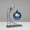 Girardini Design Portal Single Ornament Display Stand Holder in Silver, Artistic Artisan Ornament Stand Holders