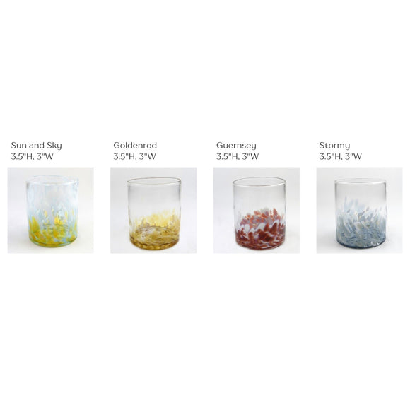 Glass Alley Jake Pfeifer Country Side Barware Rocks Glasses Artistic Artisan Hand Blown Barware Glasses
