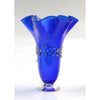 Glass Rocks Dottie Boscamp Dew Drops Glass Vase in Cobalt Artisan Handblown Art Glass Vases