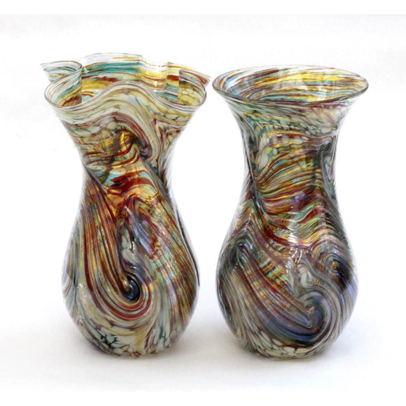 Glass Rocks Dottie Boscamp Earth Series Mini Glass Vases Artisan Handblown Art Glass Vases