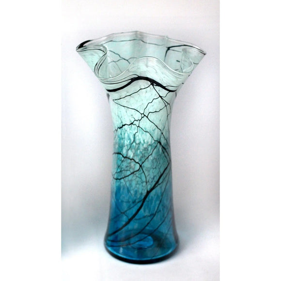 Lightning Series Fluted Glass Vase by Glass Rocks Dottie Boscamp