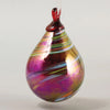 Glass Eye Holiday Swirl Raindrop Ornament