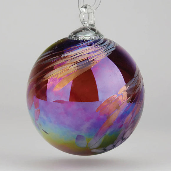 Glass Eye Merlot Feather Ornament