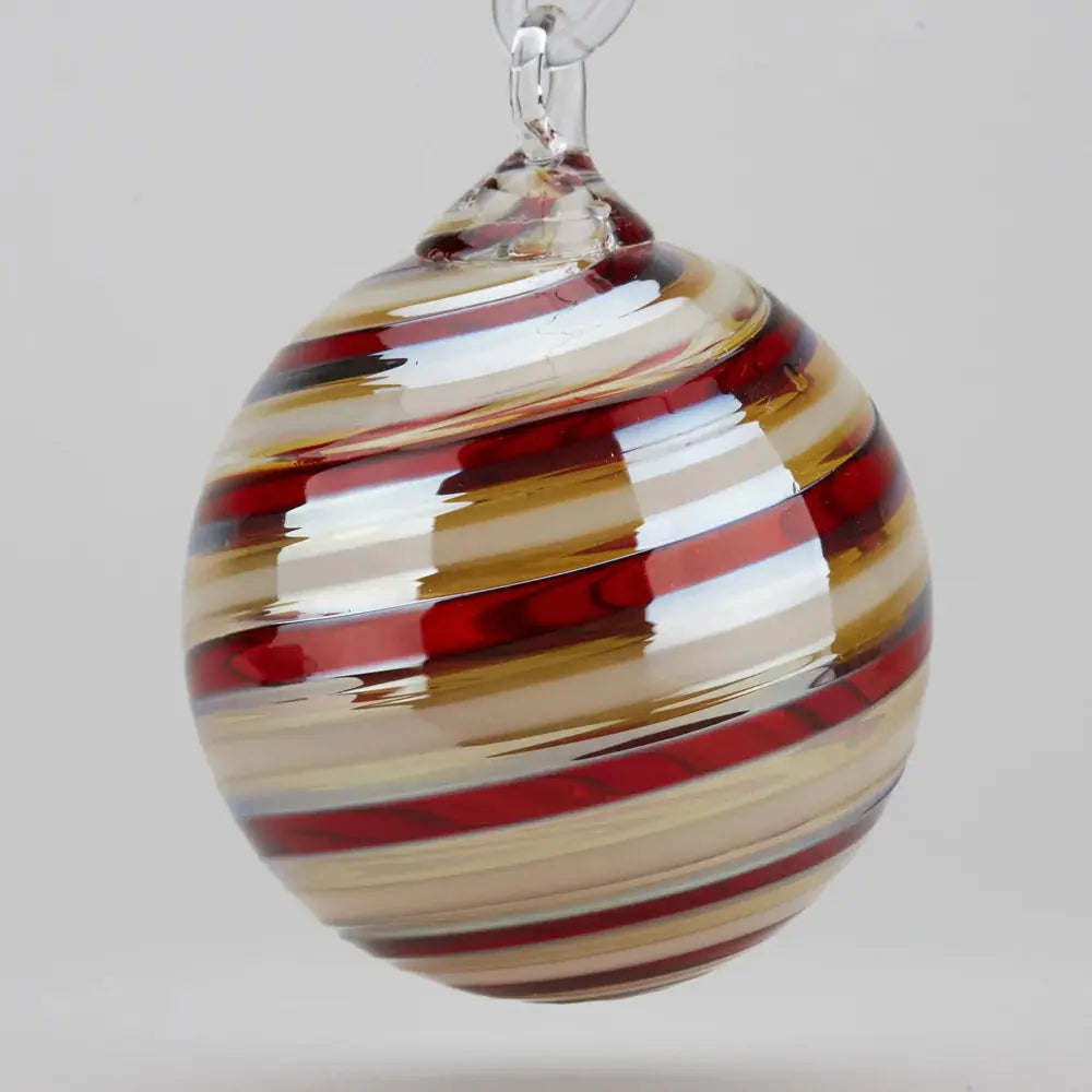 Glass Eye Cinnamon Swirl Ornament