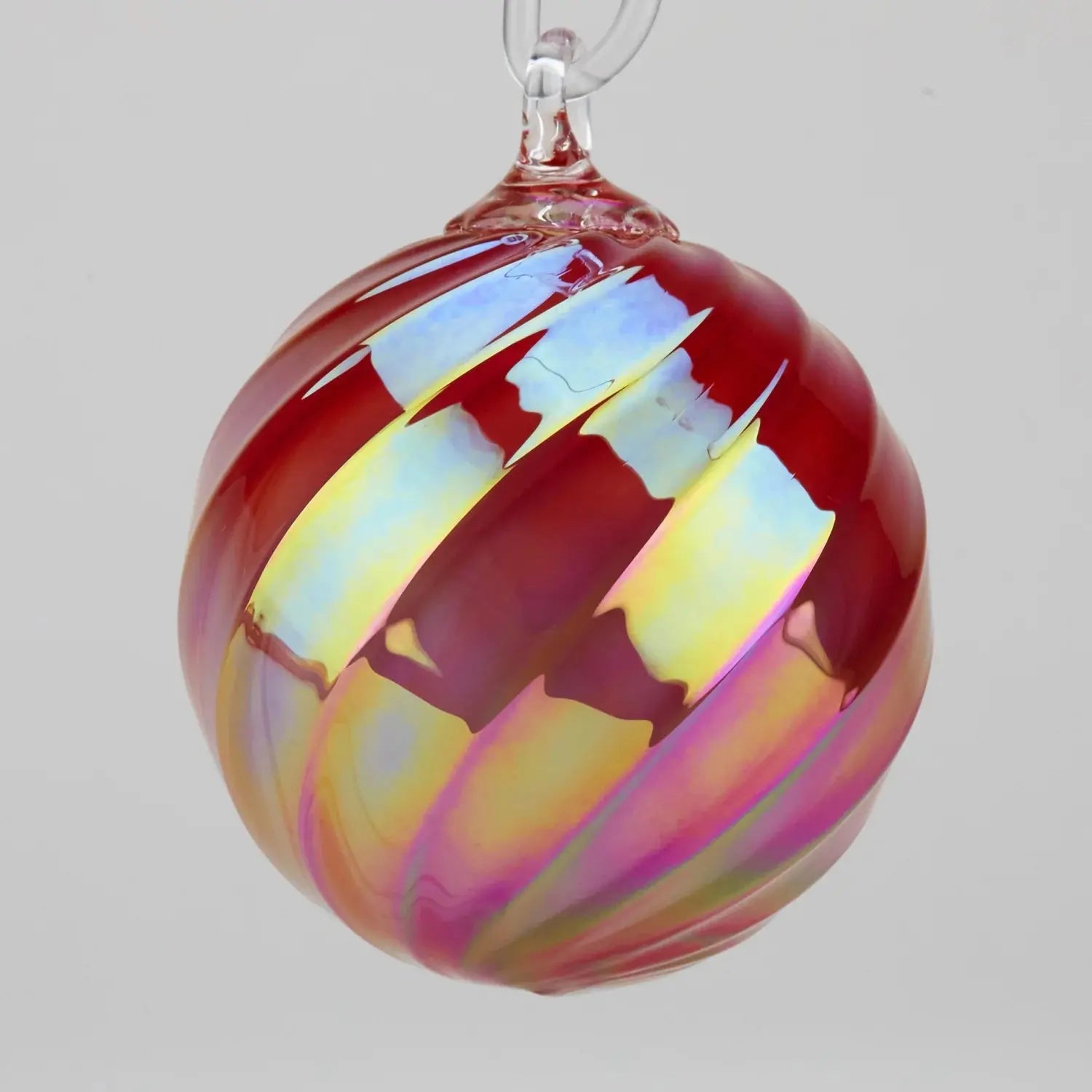 Glass Eye  Cany Apple Twist Ornament