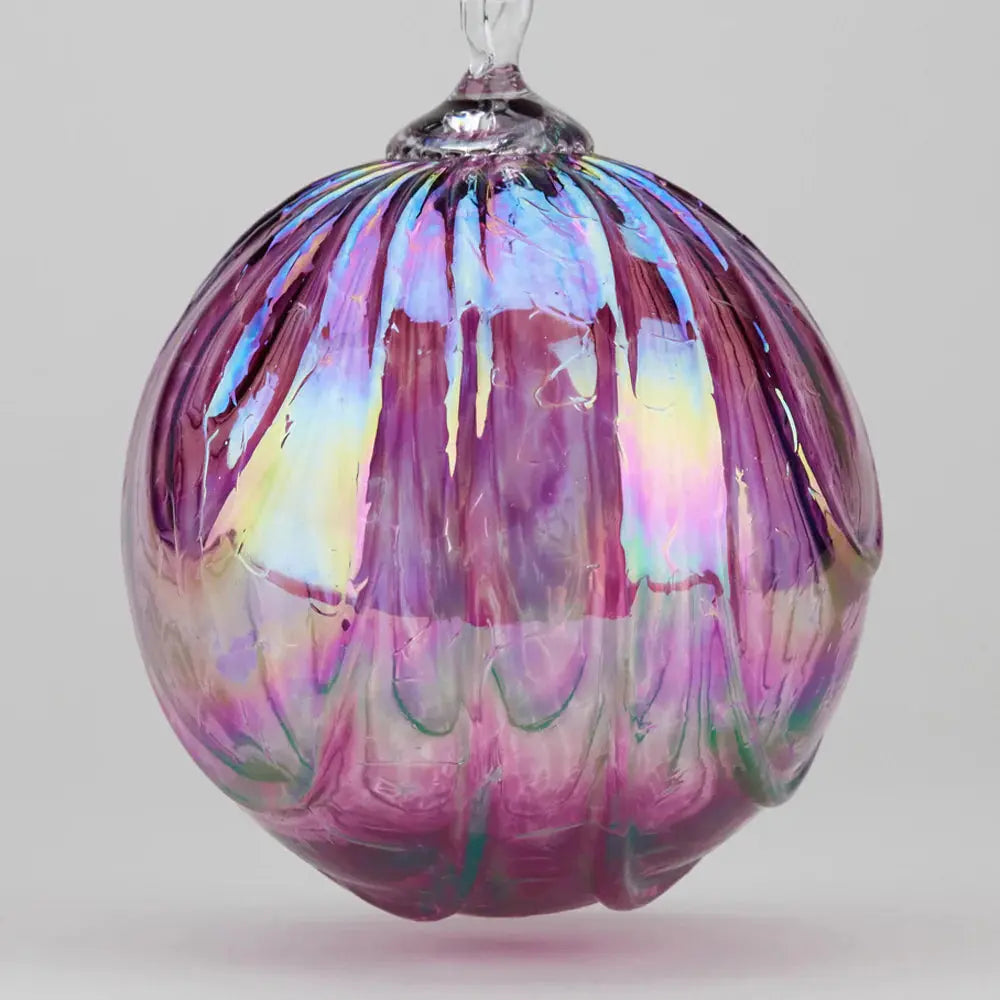 Glass Eye Huckleberry Drape Round Ornament