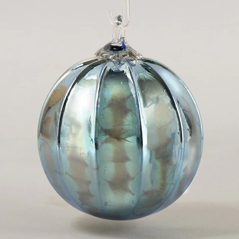 Glass Eye Classic Steel Blue Ornament