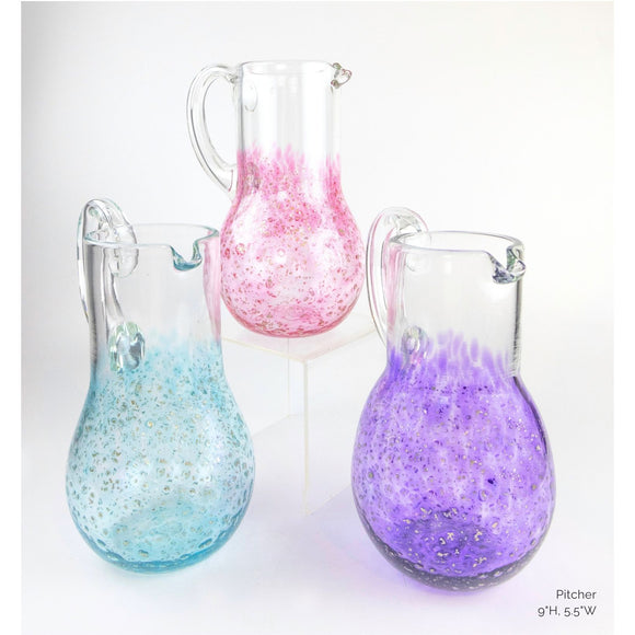 Hot Glass Alley Jake Pfeifer Mica Series Barware Pitchers Artistic Hand-Blown Glass Barware Pitchers.