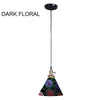 Dark Floral Pendant Lamp