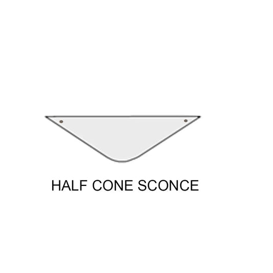 Jamie Barthel Reverse Hand Painted Glass Half Cone Sconce Artistic Artisan Designer Sconces