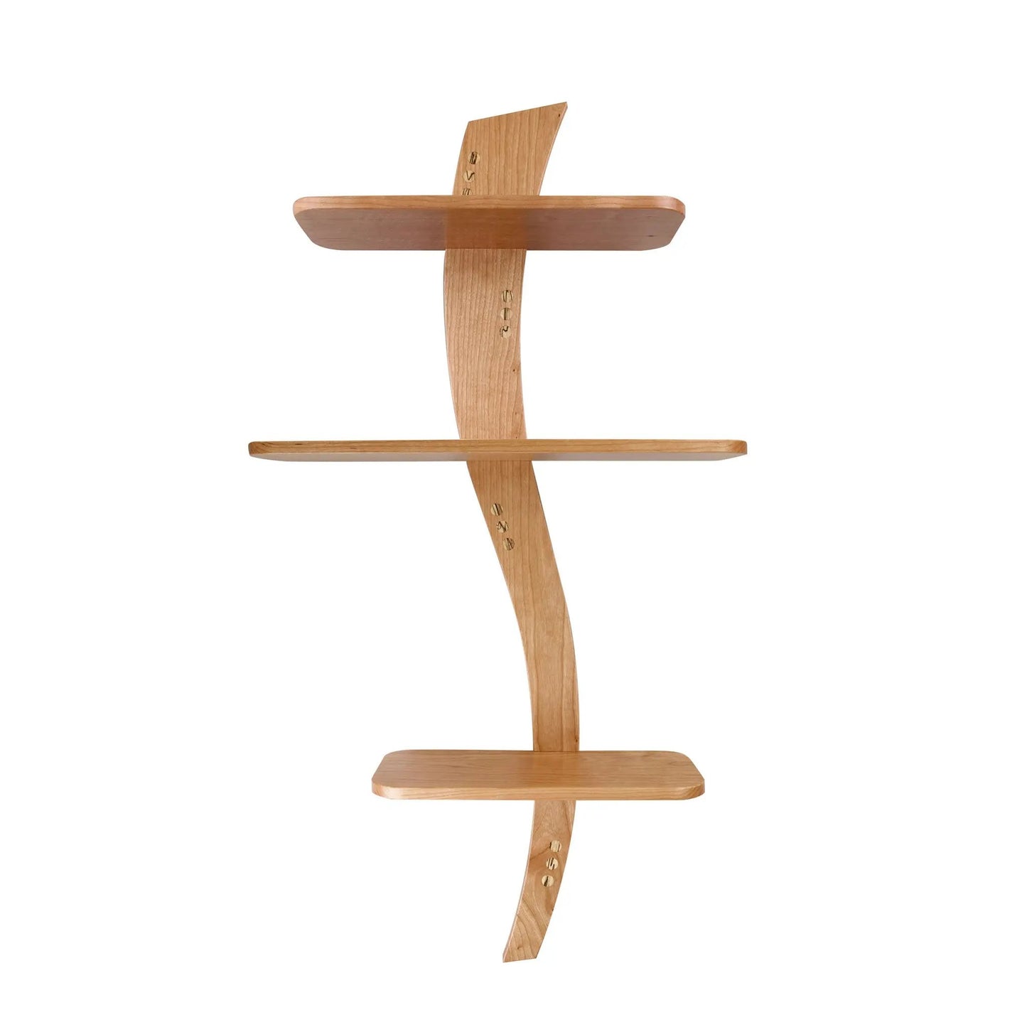 Zephyr Shelf in Cherry with Spalted Maple Inlays