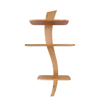 Zephyr Shelf in Cherry with Spalted Maple Inlays