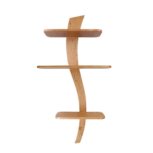 Zephyr Shelf in Cherry with Spalted Maple Inlays