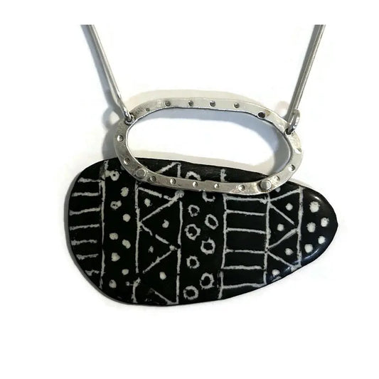 Joanna Craft Sterling Silver and Enamel Pendant available in several colors