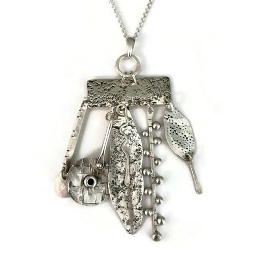 Sterling silver charms pendant necklace 