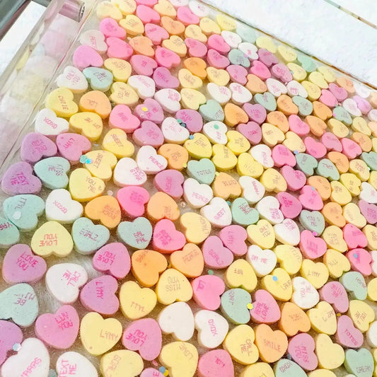 Kate Kline Candy Hearts Acrylic Serving Tray