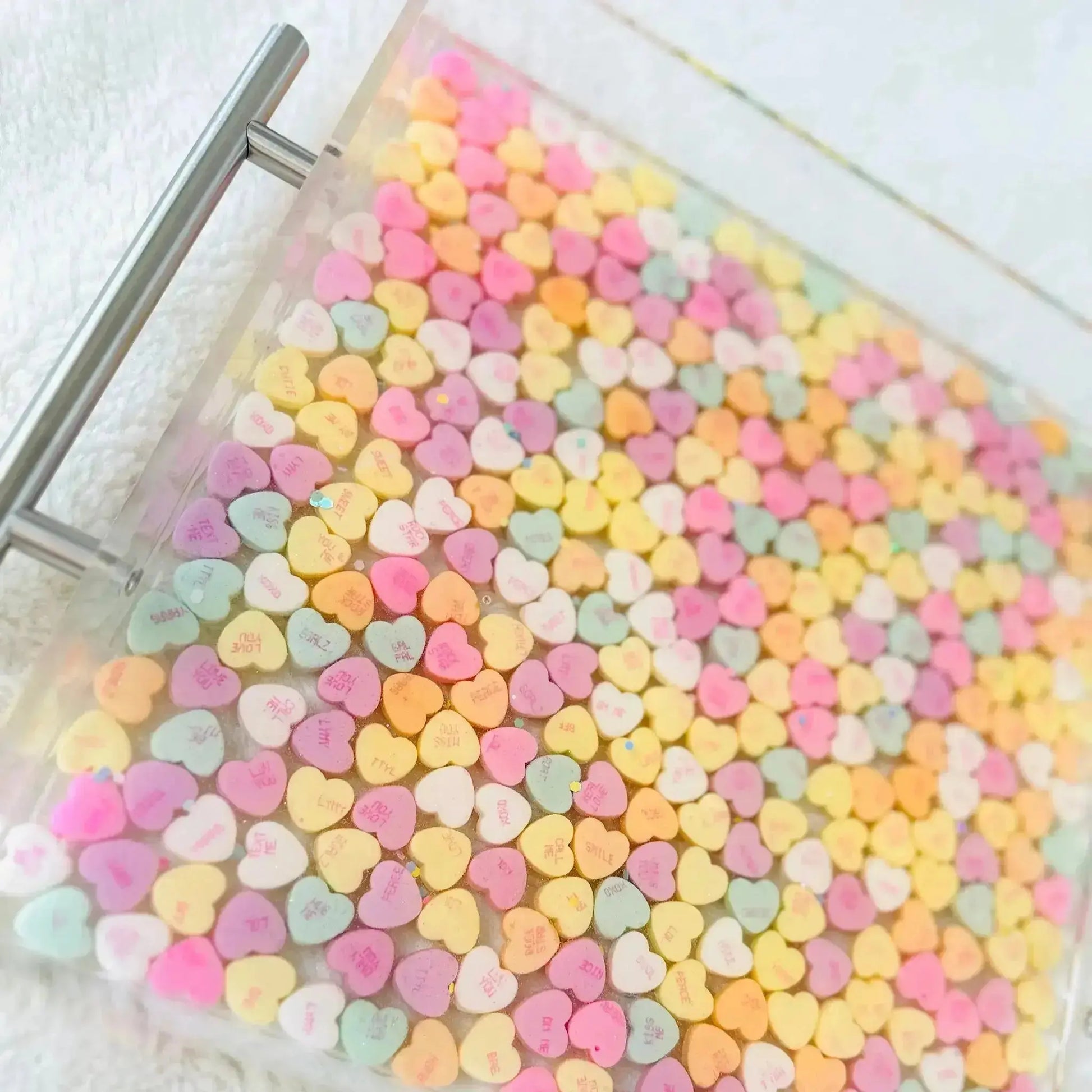 Kate Kline Candy Hearts Acrylic Serving Tray