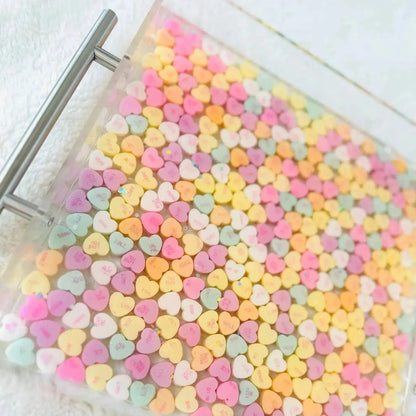 Kate Kline Candy Hearts Acrylic Serving Tray