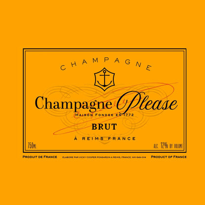 Champgne Please Serving Tray nd Coasters Shown in Orange Brut
