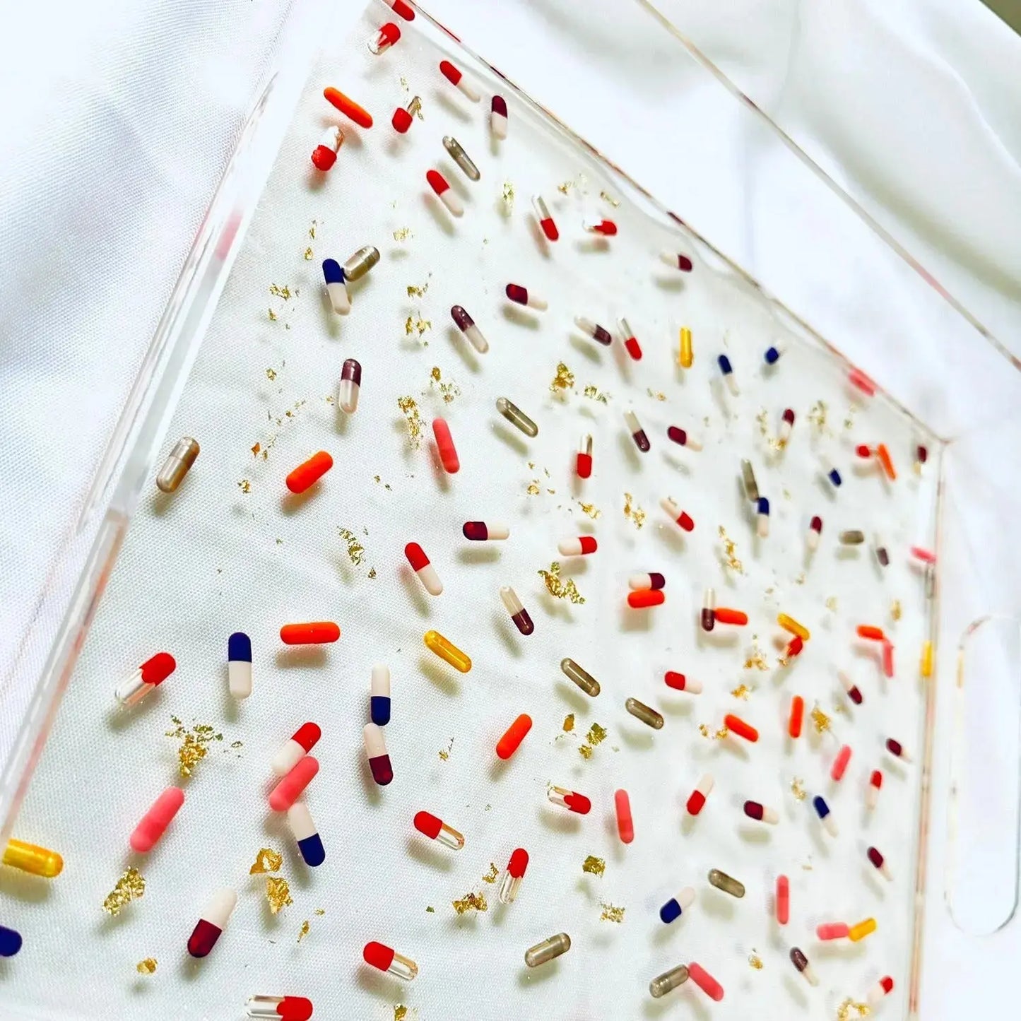 Remedy and Gold Dust Acrylic Resin Serving Tray