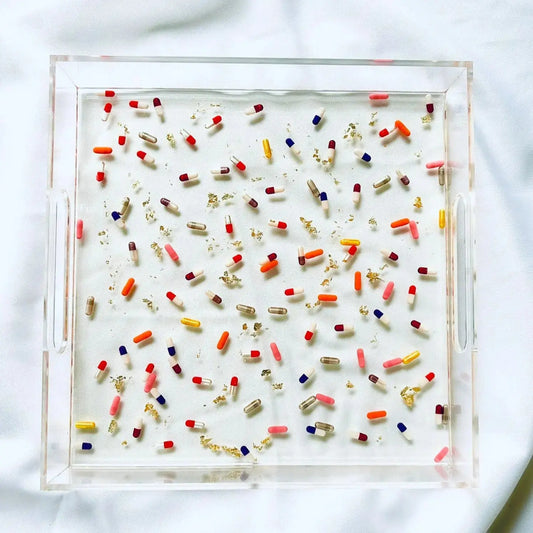 Remedy and Gold Dust Acrylic Resin Serving Tray