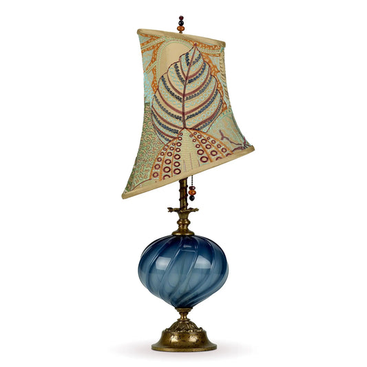 Kinzig Design Isla Table Lamp with Ble Blown Glass Base
