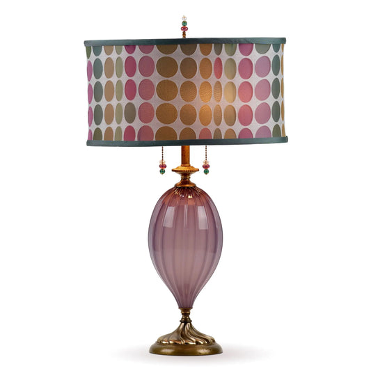 Kinzig Design Penelope Table Lamp with Purple Base