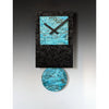 Black Tie Pendulum Wall Clock in Wood and Hand Patinated Verdigris Copper by Leonie Lacouette