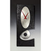 Black and Steel 24 Oval Wall Clock with Pendulum by Leonie Lacouette