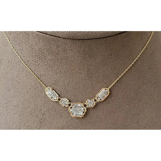 Michelle Pressler art Deco Geometric diamond Necklace
