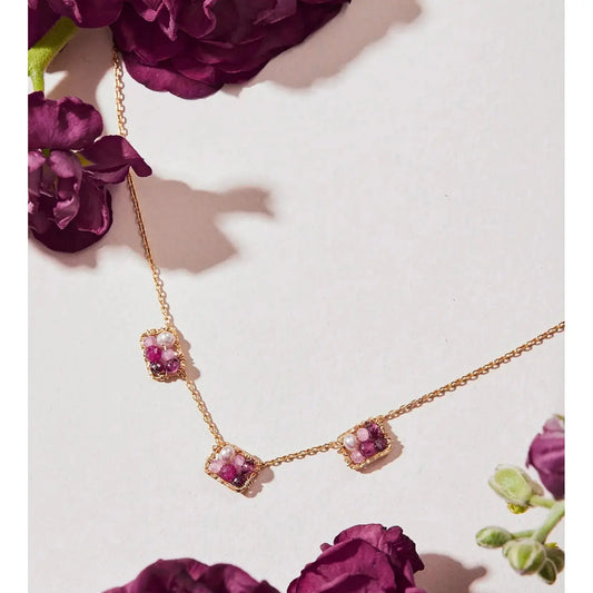 Michelle Pressler Berry Ombre Box Necklace