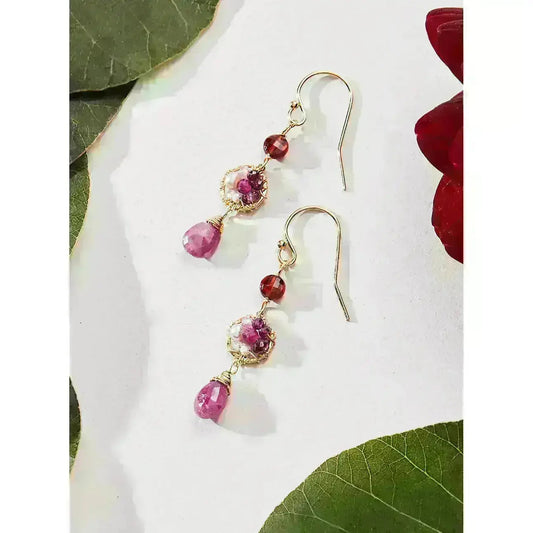 Michelle Pressler Berry Ombre and Ruby Earrings