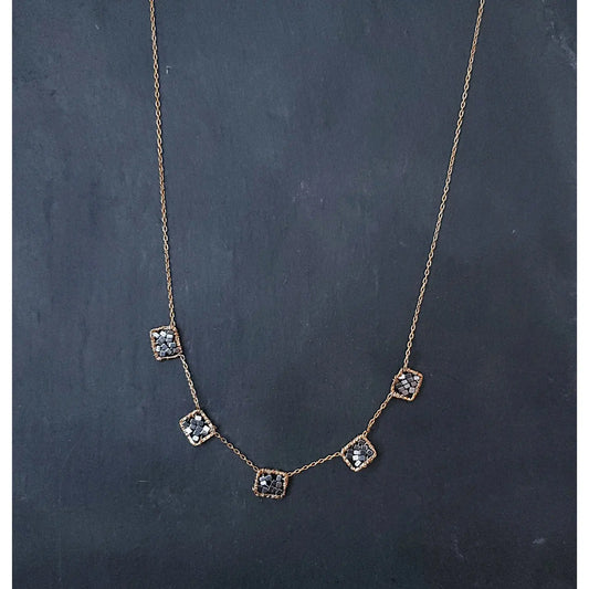 Hematite Box Necklace