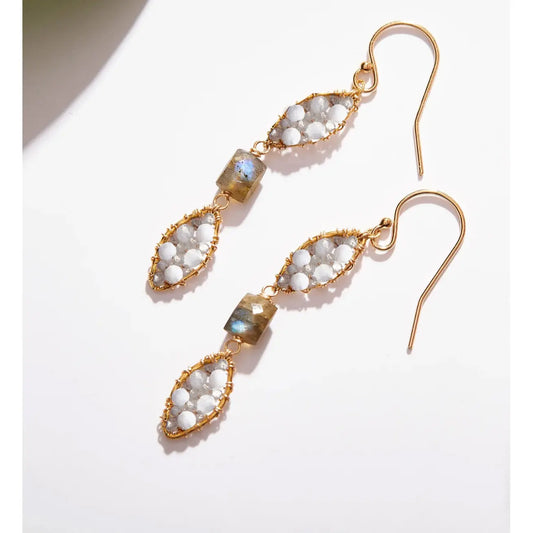 Lilac Labradorite Earrings