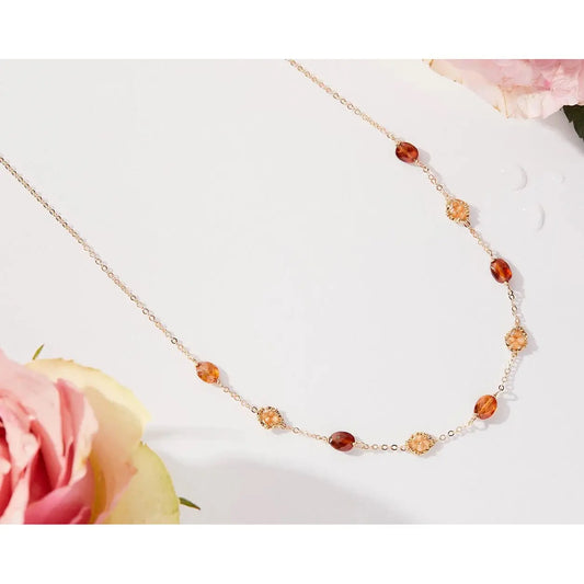 Mandarin and Spessartite Necklace