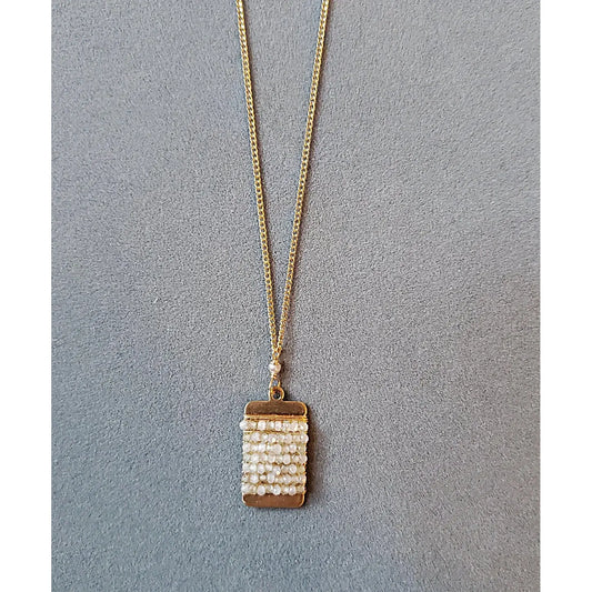 Neutral Tag Necklace