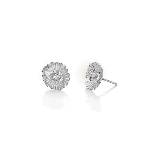 Silver Garden Designs California Golden Poppy Stud Earrings