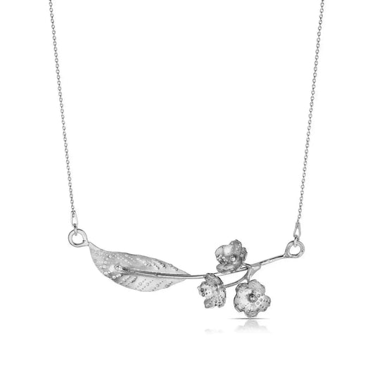 Silver Garden Designs Connecticut Mountain Laurel Necklace