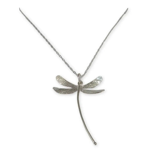 Silver Garden Designs Dragonfly Pendant Necklace