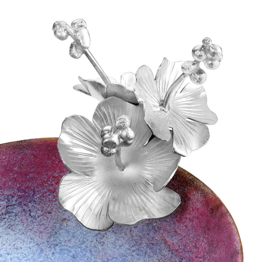 Silver Garden Designs Hibiscus Little Luxuries Bowl Detail