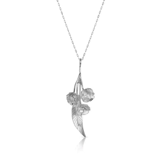 Silver Garden Designs South Carolina Yellow Jessamine Pendant Necklace 